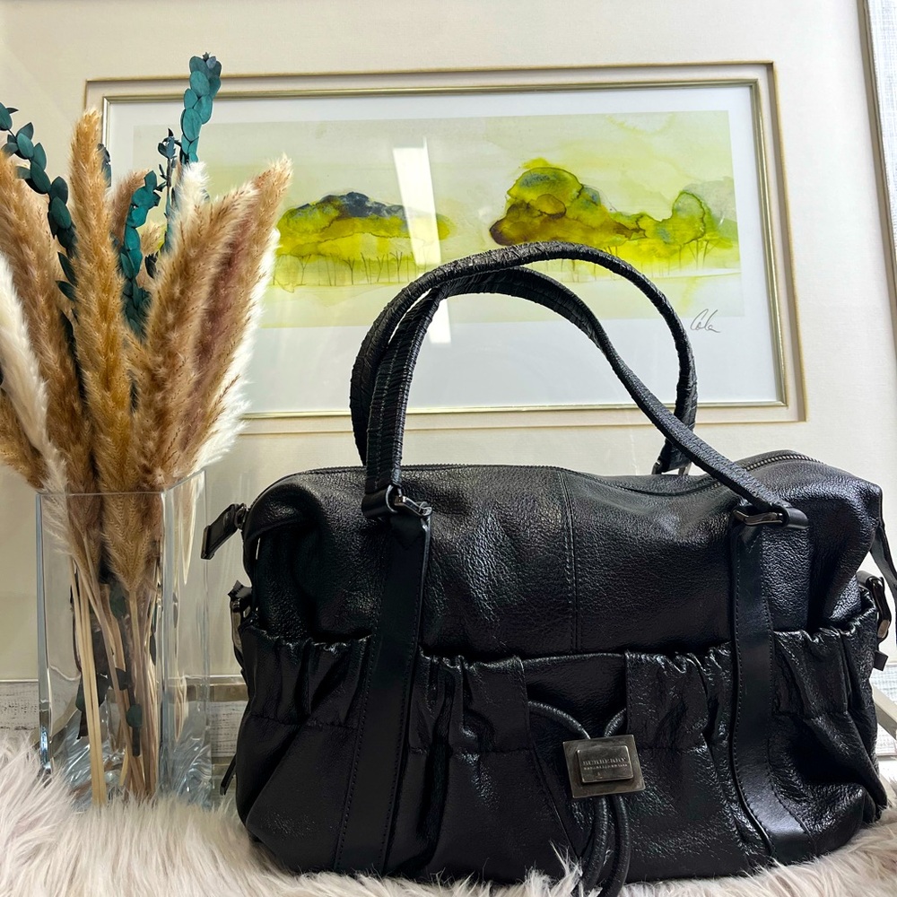 Burberry Black Leather Farrar Bag